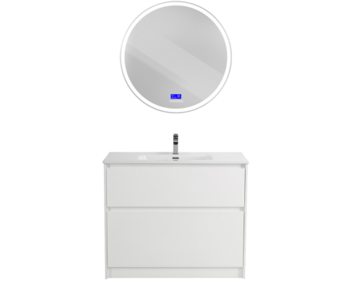 Мебель для ванной комнаты BelBagno Kraft 100 напольная, bianco opaco, раковина BB1000ETL
