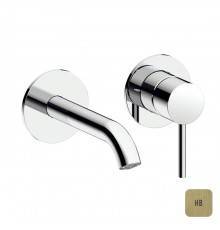 Almar Mixers Смеситель для раковины, настенный, цвет: латунь брашированная PVD. E210054.HB