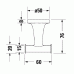 Duravit Starck T Двойной крючок, подвесной, цвет: хром. 0099301000