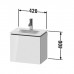 Duravit L-Cube База подвесная 44x44x31.1см с раковиной, 1 дверца, петли слева, цвет: глянцевый белый. LC6133L2222,  07334500411