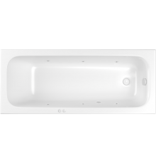 Акриловая ванна WHITECROSS Vibe 0105.170070.100.SOFT.WH 170x70 см, с гидромассажем, с каркасом, со сливом-переливом, с донным клапаном