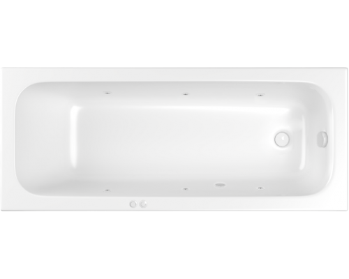 Акриловая ванна WHITECROSS Vibe 0105.170070.100.SOFT.WH 170x70 см, с гидромассажем, с каркасом, со сливом-переливом, с донным клапаном