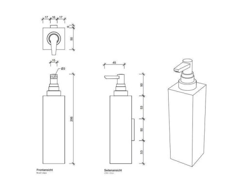 Decor Walther DW 350 N Дозатор для мыла, подвесной, цвет: хром. 0847400