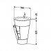 Duravit Starck 1 Тумба напольная 60x56xh82.5см, с раковиной , подсветка LED, цвет: макассар. 0406580000,  S1952002424,  S1970400000