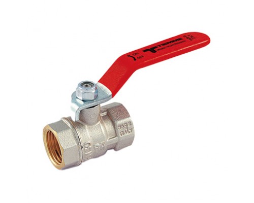 Шаровой кран Tiemme MISTRAL резьба В/В 1/2  с плоской ручкой-рычагом из стали с пластиковым покрытием. 2360017