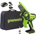Пила цепная аккумуляторная Greenworks G24MCS10k4 (мини) (АКБ 4Ач и ЗУ)