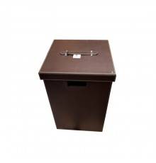 Decor Walther Brownie Корзина для белья 37x37x58.5см., напольная, искусственная кожа, цвет: коричневый. 0924590