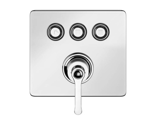 Gessi Hi-Fi Eclectic Смеситель для душа настенный встраиваемый, однорычажный, с 3 запорными кнопками, цвет: хром. 65244#031
