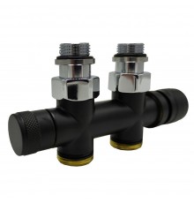 Узел нижнего подключения SR Rubinetterie прямой 1/2 х3/4 Е Чёрный матовый 0682-1500VCES