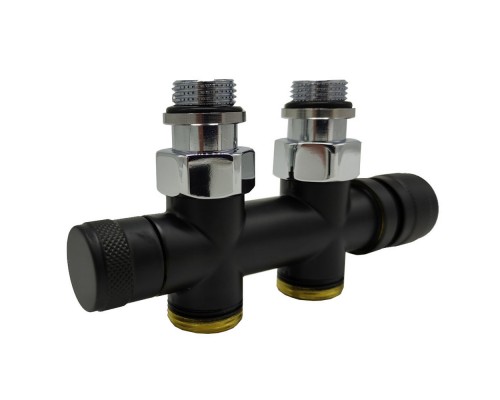 Узел нижнего подключения SR Rubinetterie прямой 1/2 х3/4 Е Чёрный матовый 0682-1500VCES