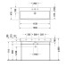 Duravit Vero Air Раковина 120х47см., подвесная, c 3 отв., с переливом, цвет: белый. 2350120030