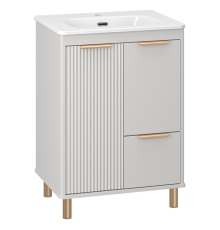 Тумба с раковиной Brevita Risacca 60 напольная, 2 дверцы, 1 ящик, crema