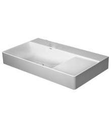 Duravit DuraSquare Раковина подвесная 80х47см, Sx, с отметками на 2 отв., с покрытием WonderGliss, без перелива, цвет: белый. 23488000401