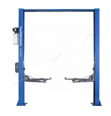 Подъемник двухстоечный 4 т, верхняя синхронизация, с электростопорами, H=3,6 м, 380 В, синий NORDBER