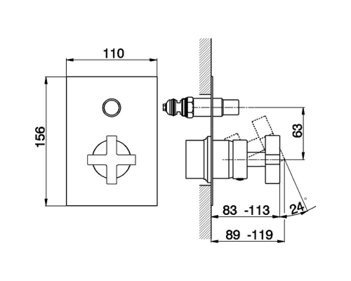 CISAL Barcelona Встраиваемый смеситель для ванны/душа, цвет: хром. BA00210021 Акция,  ZA00421004 Акция