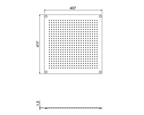 Carimali MyDream Верхний душ 410x410 мм, потолочный, 484 силиконовые форсунки, хромированный, нерж. сталь, 1 форсунка: дождь, цвет: хром Carimali MyDream Верхний душ 410x410 мм, потолочный, 484 силиконовые форсунки, хромированный, нерж. сталь, 1 форсунка: дождь, цвет: хром