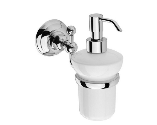 Nicolazzi Accessori Classica Дозатор для жидкого мыла, подвесной, цвет: хром/белый. 1489CR Nicolazzi Accessori Classica Дозатор для жидкого мыла, подвесной, цвет: хром/белый. 1489CR