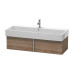 Duravit VA Тумба подвесная, 118.4x43.1х29.8см., с раковиной и 1 выдв. ящиком, цвет: тичинская вишня. VA612907373,  2350120000