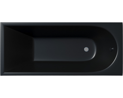 Акриловая ванна Corpa Nera Francesca 170x75 см, пристенная, черная матовая, на ножках, с экранами