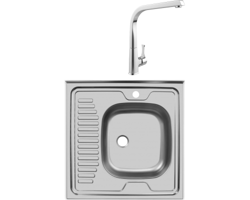 Комплект Мойка кухонная Ukinox Eco ECO 600.600 R + Смеситель MEGA Mega MG-SUN03
