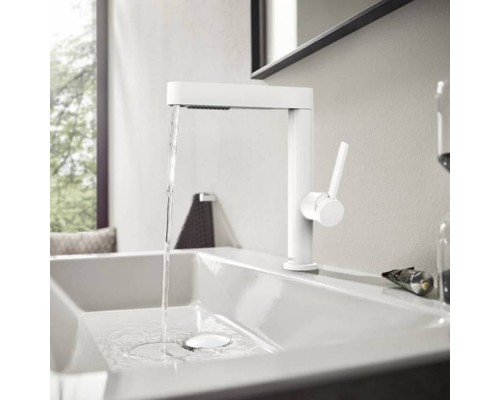 Hansgrohe Finoris Смеситель для раковины, 1 отв., с вытяжным душем 2jet, с донным клапаном Push-Open, цвет: белый матовый. 76063700 Hansgrohe Finoris Смеситель для раковины, 1 отв., с вытяжным душем 2jet, с донным клапаном Push-Open, цвет: белый матовый. 76063700