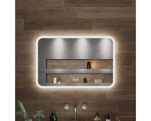 Зеркало Aqua de Marco Amazon 80х60 см, с LED-подсветкой и антизапотевателем