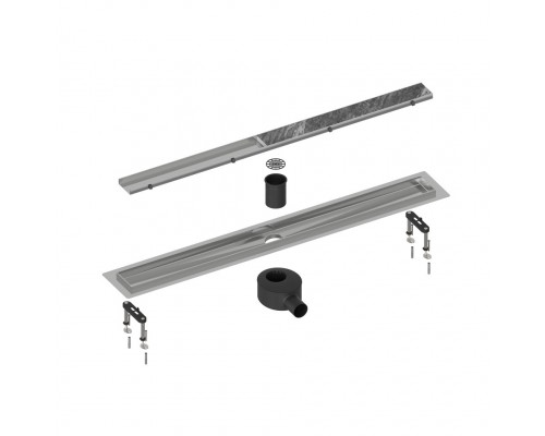 Душевой лоток TIMO Drain System 600 с двусторонней панельюplateпод плитку, Хром DS230206/00