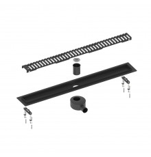 Душевой лоток TIMO Drain System 900 с вставкойlines Чёрный DS230109/03