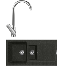 Комплект Мойка Lava D5.BAS basalt + Смеситель SG07 CR chrome