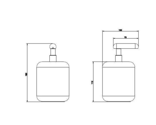 Gessi Goccia Дозатор для жидкого мыла настольный, цвет: черный/белый. 38037#099
