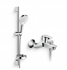 Душевой комплект Смеситель Hansgrohe Talis E 71740000 + Гарнитур Crometta Vario 650 26553400 с мыльницей
