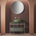 Artceram Flair 4.0 Консоль металлическая с раковиной 95x48хh75см., напольная, с выдвижным ящиком и мраморной столешницей, цвет: белый матовый/verde salvia. COL001 44 00,  ACA068 05,  ACM038 58,  TFA010 93