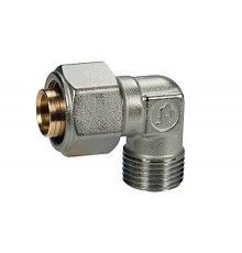 Угольник, Giacomini, R562AM, 90°, Н, 3/4, 16 x 2, латунь, хромированный, для труб GIACOTHERM, GIACOFLEX и многослойных