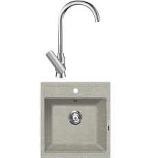 Комплект Мойка кухонная Lava Q1.SCA scandic + Смеситель SG07 CR chrome