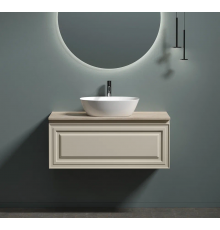 Тумба с раковиной Sancos Very 100 см, beige soft, столешница бежевая, раковина CN5005