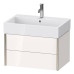 Duravit XViu Тумба подвесная 68.4x45.4x39.7см, с раковиной, 2 ящика, цвет: белый глянцевый/champagne matt. 2350700000,  XV43350B122