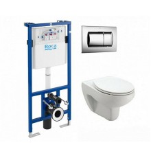 Roca 7.8931.0.000.0 Victoria Готовый комплект Подвесной унитаз+инсталляция+кнопка+сиденье 893100000