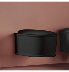 Artceram Atelier Унитаз подвесной, 52х37см, безободковый, с крепежом, цвет: черный матовый. ATV001 17 00