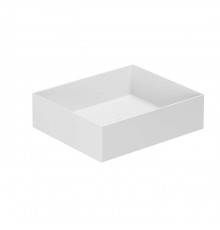 Azzurra Elegance Squared Раковина накладная, 45x38xH15 см, без отв., без перелива, цвет: Bianco lucido. ELLA045380Q0BI/(EQA4538*bi)*0
