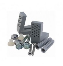 SIMAS Комплект горизонтальных крепежей для унитаза/биде с колпачками цвета хром и белый. F88