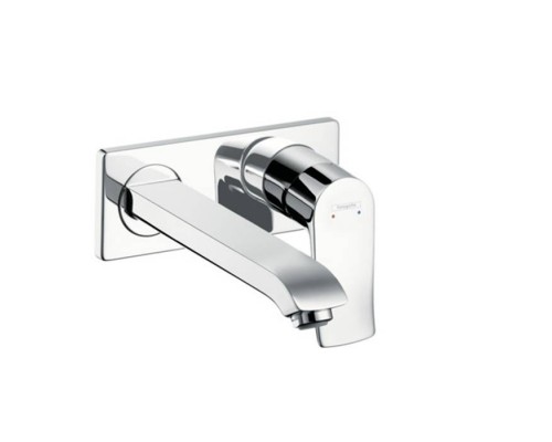 Hansgrohe Metris Настенный смеситель для раковины, однорычажный, излив: 23.7см., внешняя часть, цвет: хром. 31086000 Hansgrohe Metris Настенный смеситель для раковины, однорычажный, излив: 23.7см., внешняя часть, цвет: хром. 31086000