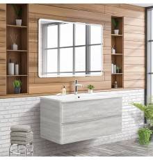 Мебель для ванной комнаты BelBagno Albano-Cer 105 подвесная, rovere vintage bianco