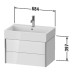 Duravit XViu Тумба подвесная 68.4x45.4x39.7см, с раковиной, 2 ящика, цвет: белый глянцевый/champagne matt. 2350700000,  XV43350B122