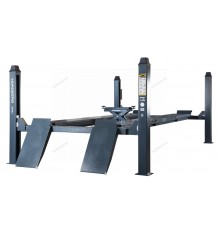 Подъемник четырехстоечный 5 т, c ручной траверсой 3 т N433, для сход-развала, возд. снятие, серый NO