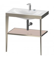 Duravit XViu Консоль напольная, 80x48x85см с полкой, с раковиной без перелива, 2 отв., цвет: champagne matt/crome. XV4715EB110