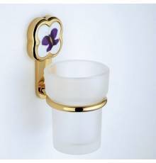 THG CAPUCINE MAUVE DECOR OR Стакан подвесной, стекло матовое, декор лиловый, цвет: полированное золото. A7D-F01-536