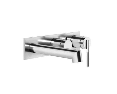 Gessi Ingranaggio Встраиваемый однорычажный смеситель на 2 выхода с перекл. и изливом, внешняя часть, цвет: хром. 63541#031