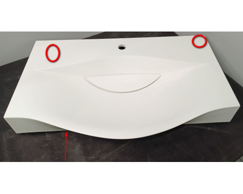 SaleAQBer.08.04.D Раковина Бергамо 80 800х500х150 мм, с отв. под смеситель SaleBer.08.04.D_391