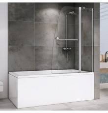 Шторка на ванну Abber Ewiges Wasser AG50100 100x140, профиль хром, стекло прозрачное