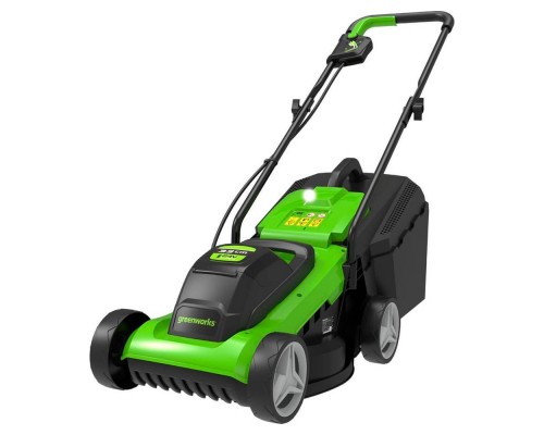 Газонокосилка аккумуляторная Greenworks G24LM33K2 (АКБ 2 А.ч; ЗУ) Газонокосилка аккумуляторная Greenworks G24LM33K2 (АКБ 2 А.ч; ЗУ)